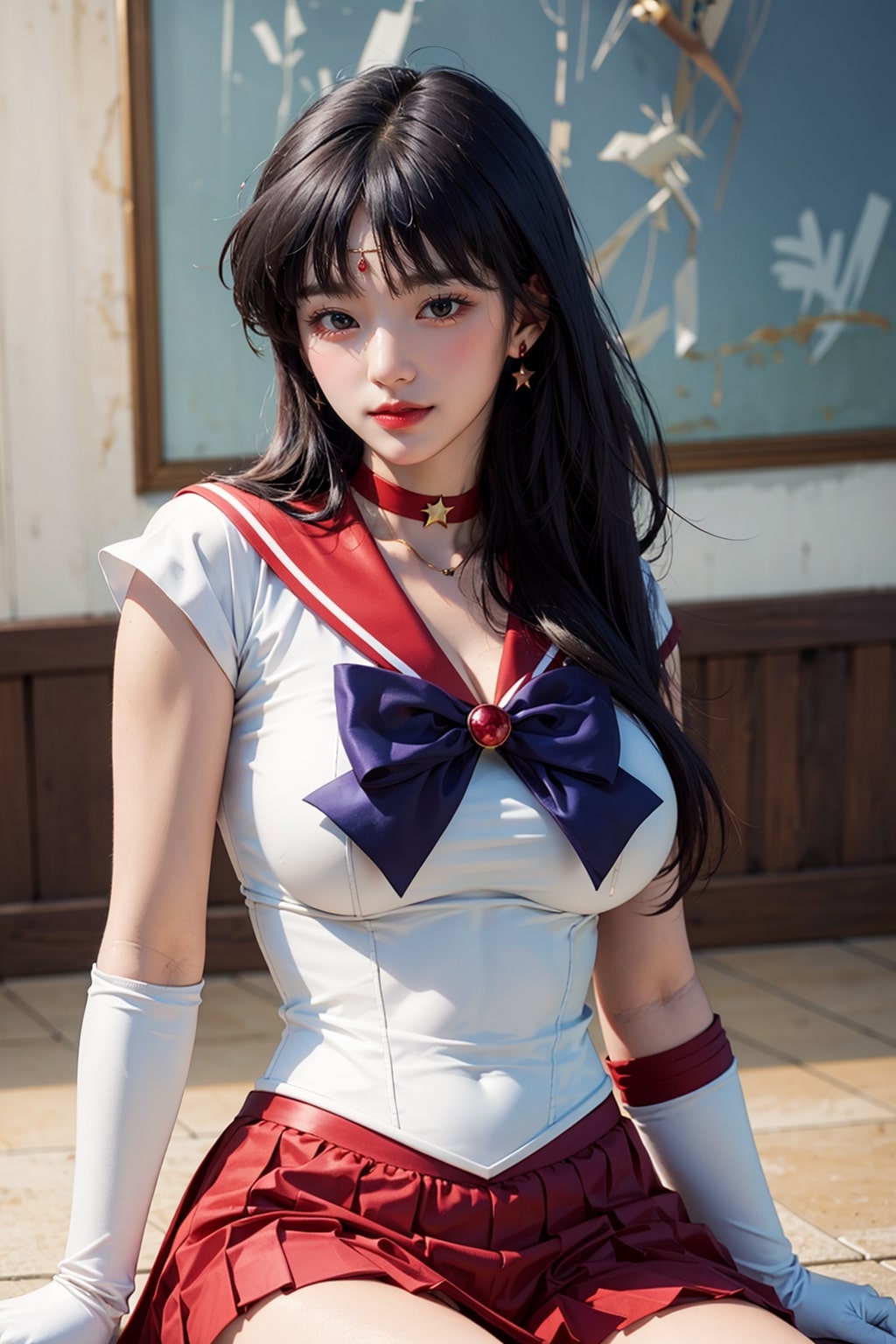  AI로 생성한 세일러문 세일러 마스(히노 레이) 반실사 느낌 이미지만들기