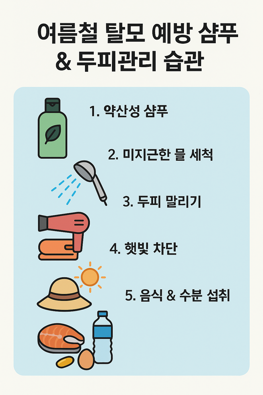 약산성샴푸 일러스트