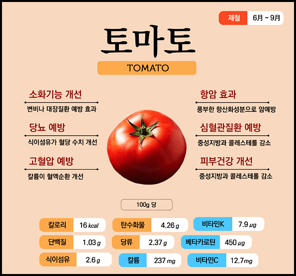  토마토 효능, 방울토마토 효능 부작용 등