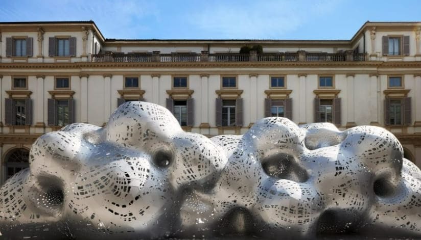  마크 포네스, 루이비통 위한 산호 모양 전시관 디자인  Marc Fornes designs bulging coral-shaped pavilion for Louis Vuitton