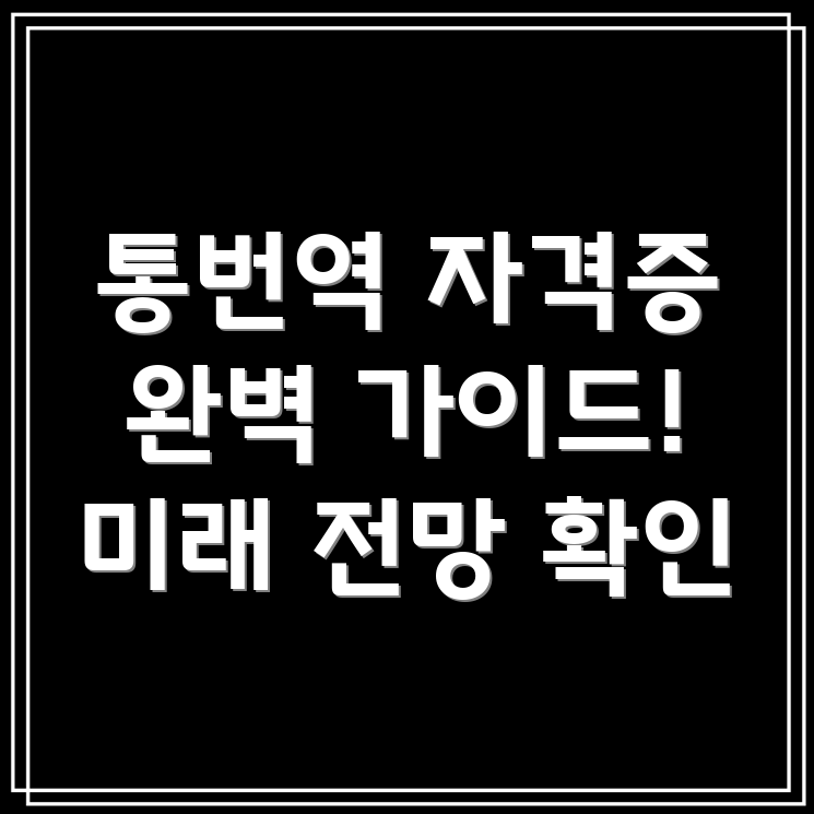 통번역 자격증