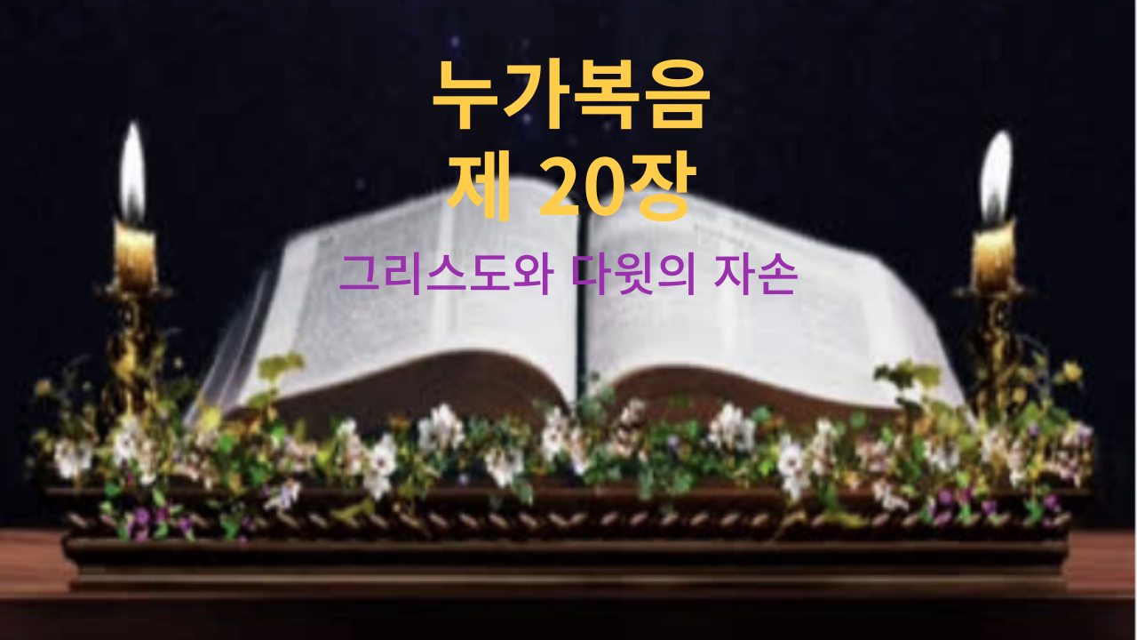 누가복음 20장 그리스도와 다윗의 자손