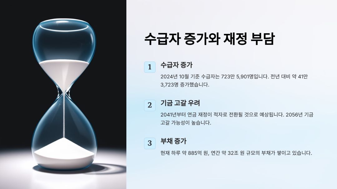 국민연금 수급자 증가와 재정 부담