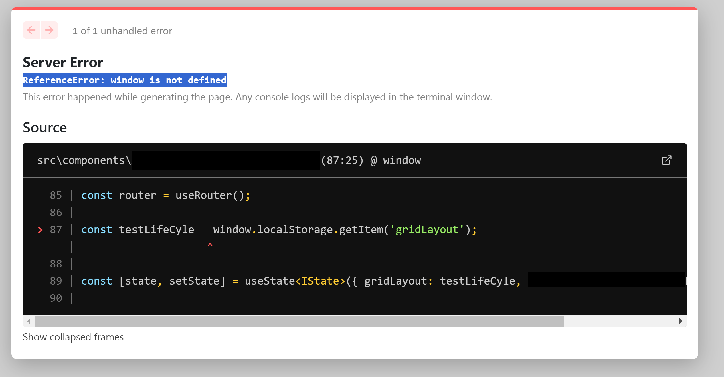 [Next.js, React.js] "window is not defined" 원인 및 해결 방법