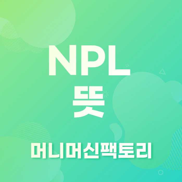 NPL 뜻 용어설명 첫화면