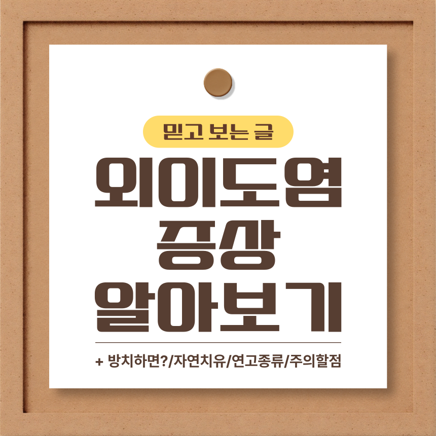 외이도염 증상 알아보기