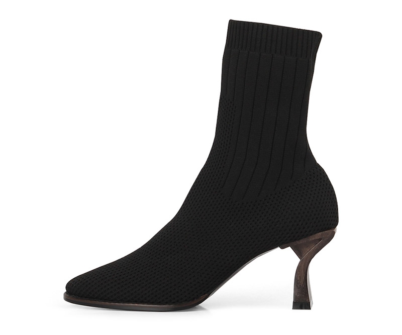 차이나클래스 네이비 퍼플 출근길 패션슈즈 인스타 스판 발목부츠 레큰스판 1