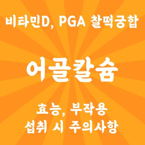  골다공증 심혈관질환예방 어골칼슘 효능 부작용 섭취 시 주의사항