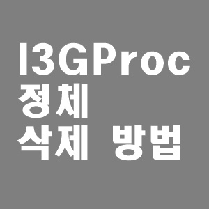  I3GProc.exe 정체와 삭제 방법