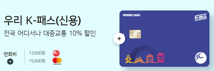 우리카드 K패스 신용카드