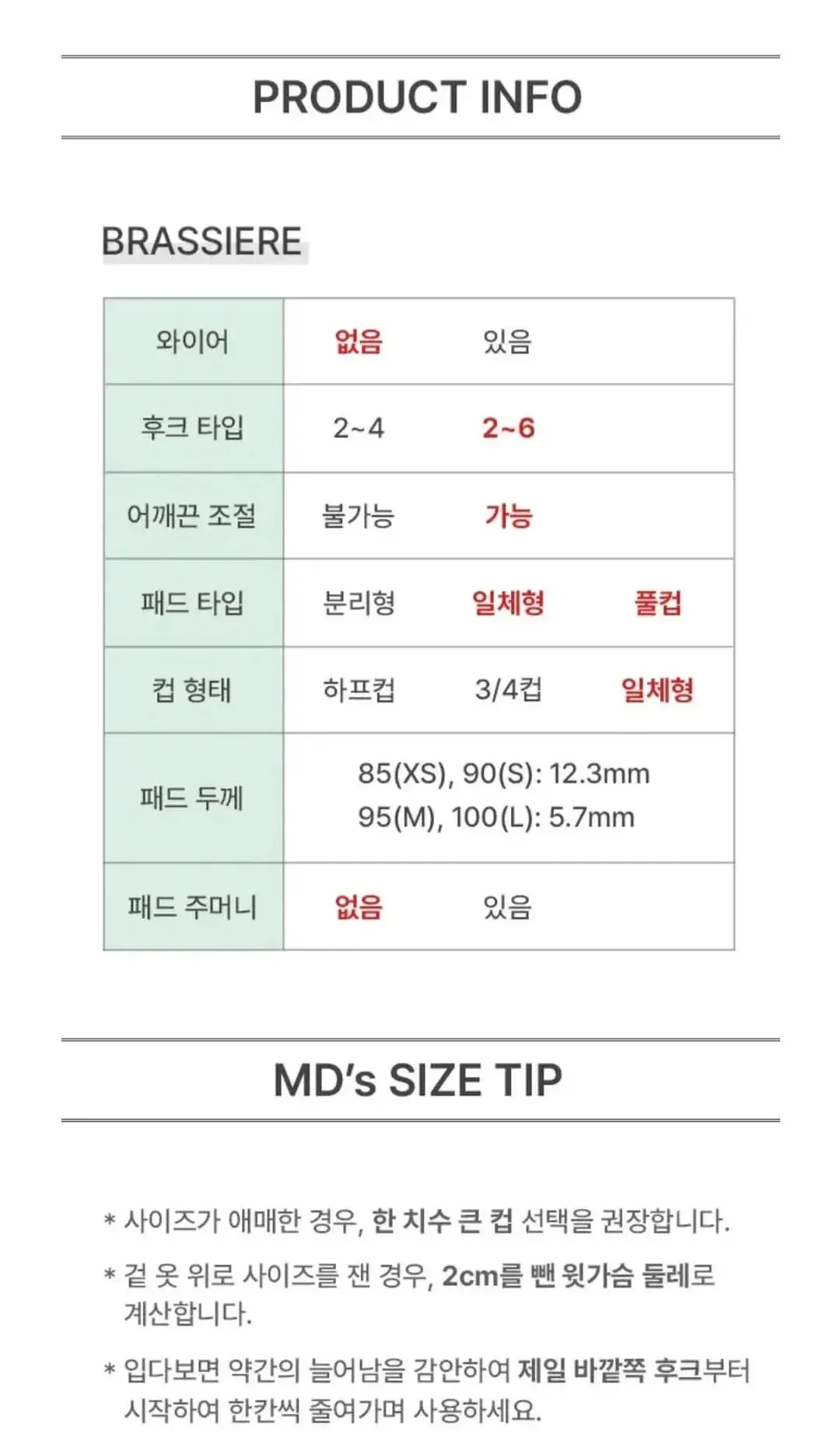 휠라 여자 언더웨어 헤리티지 테니스 브라탑 사이즈 표