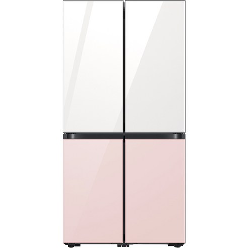  삼성전자 비스포크 4도어 냉장고 글래스 875L 방문설치글램 화이트(상단), 글램 핑크(하단) · RF85C90F155의 제품 사용 후기