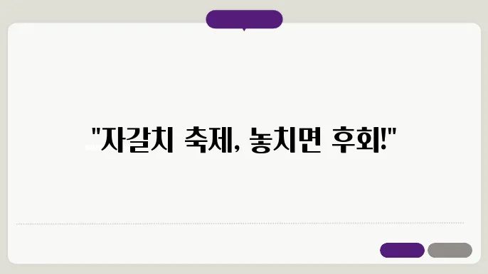 자갈치 축제 일정 및 즐길 거리