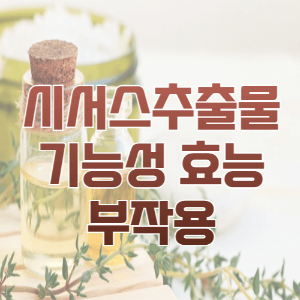 시서스 추출물의 기능성 효과와 부작용