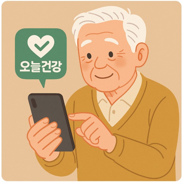 어르신 건강 앱 이미지
