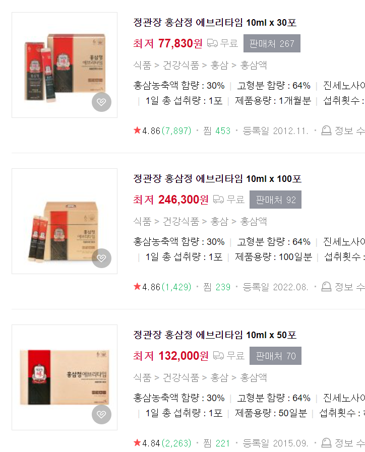 네이버 검색 마이너스(-) 키워드 여러개 사용 결과