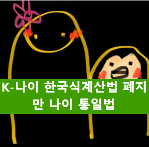  K-나이 한국식 나이 계산법 폐지, '만 나이 통일' 이란?