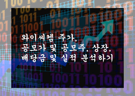 와이씨켐 주가, 공모가 및 공모주, 상장, 배당금 및 실적 분석하기(YCChem)