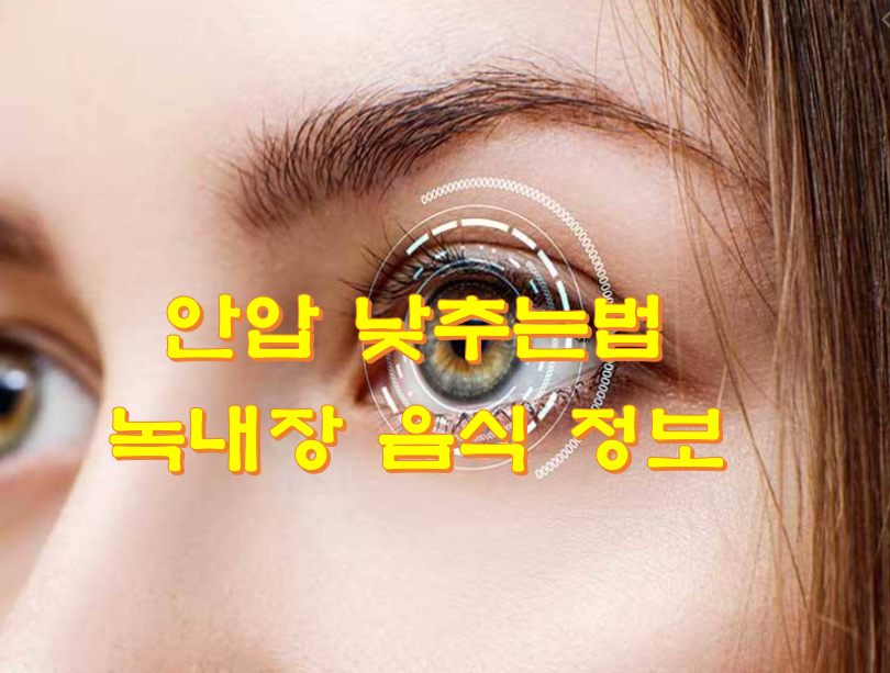  안압 낮추는법 녹내장 음식 정보