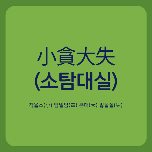 욕심사자성어 과유불급 소탐대실 견물생심 어부지리 아전인수