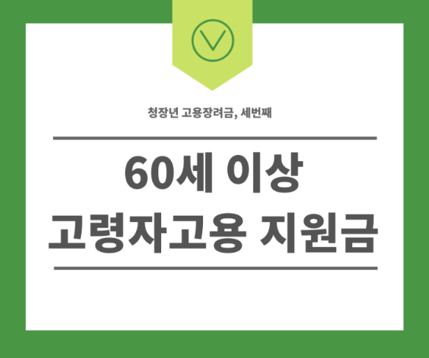 60세 이상 필수 복지 혜택 총정리