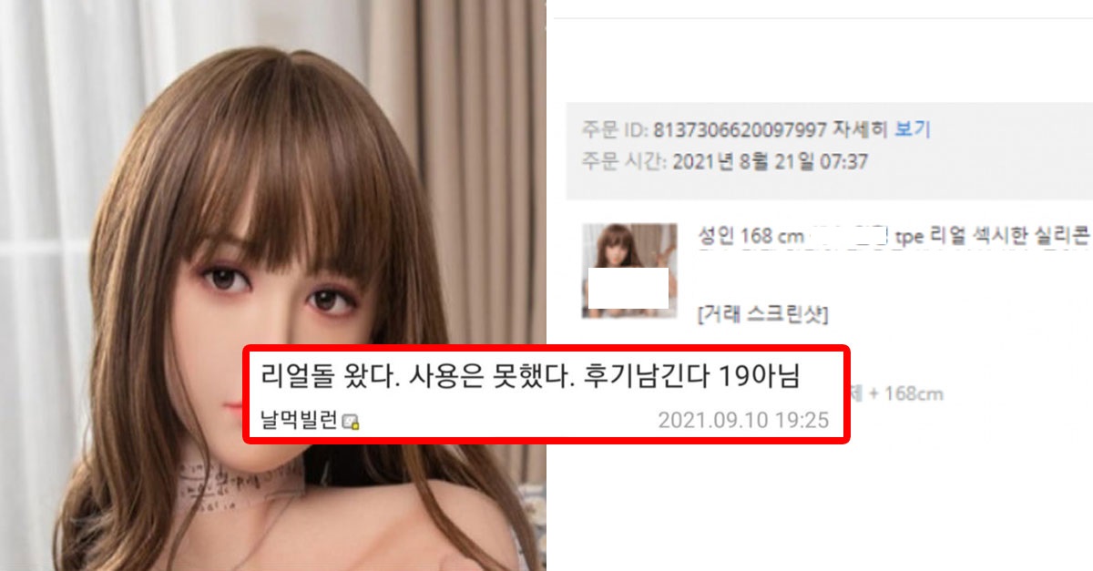  ㄹl얼돌을 구입했는데, 사용하지 못한다는 디시인의 후기