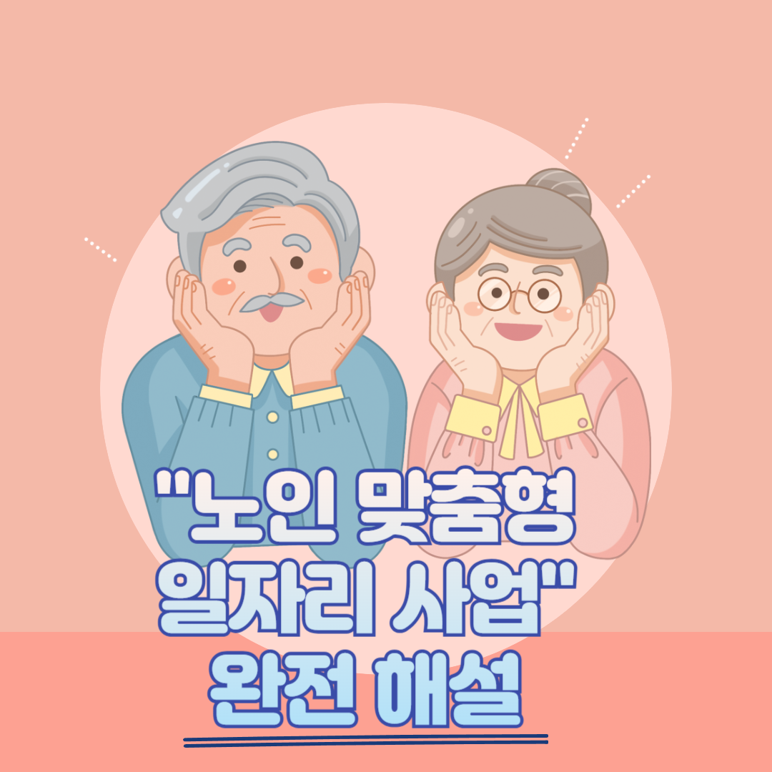 노인 맞춤형 일자리 사업