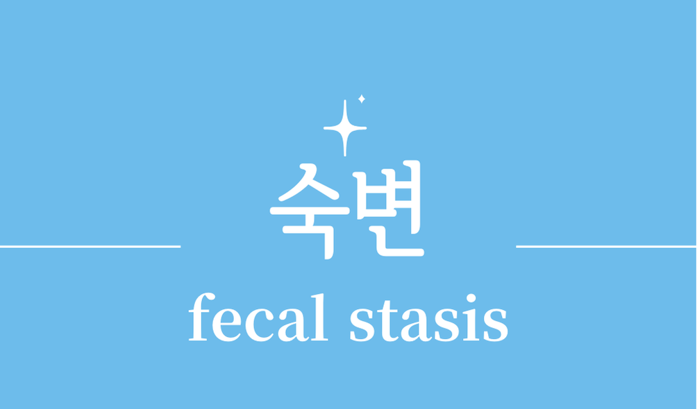 '숙변(fecal stasis)'