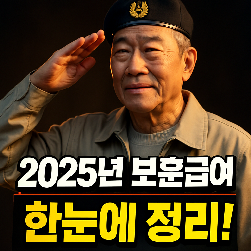 2025년 보훈급여금, 어떻게 달라졌을까? 지급대상부터 인상 내용까지 한눈에 정리!