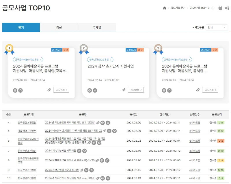 보조금 통합포털