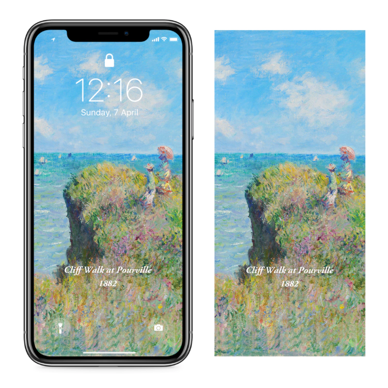 12 푸르빌의 절벽 산책 C - Claude Monet 클로드 모네 배경화면
