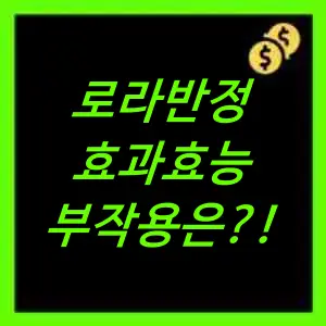 로라반정 효능효과 부작용