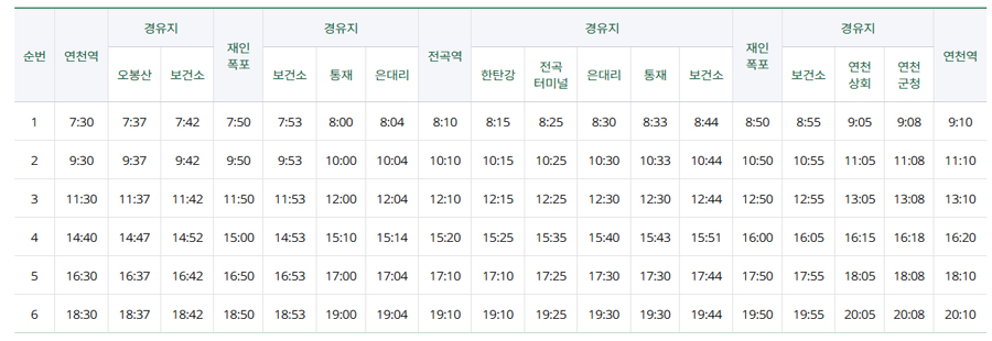 버스시간표