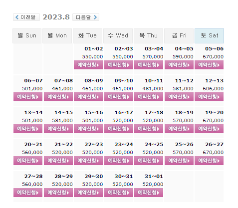  8월, 알펜시아CC 1박2일 골프패키지 가격 및 날씨