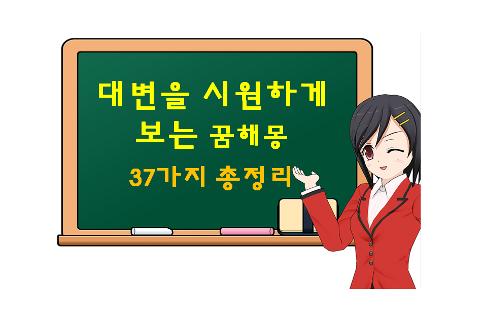  대변 시원하게 보는 꿈 해몽 37가지 총정리