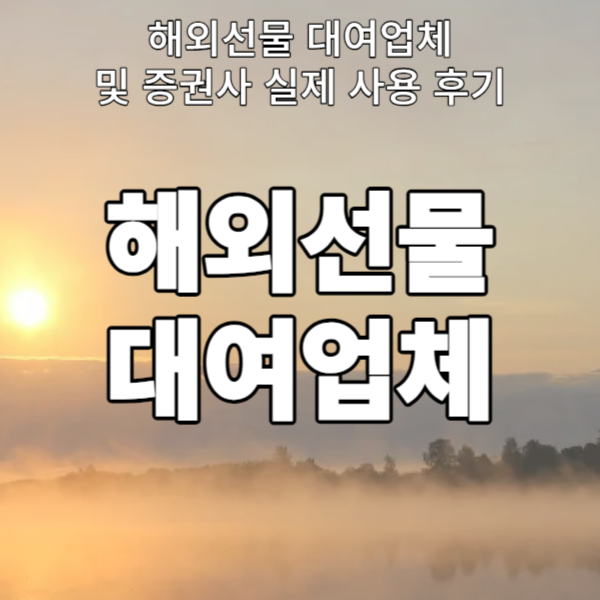  해외선물 대여업체 및 증권사 실제 사용 후기