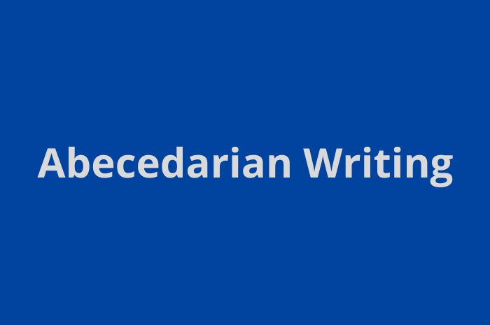 Abecedarian Writing
