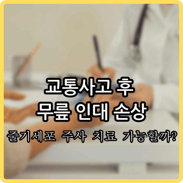 무릎 인대 손상 줄기세포 주사 치료