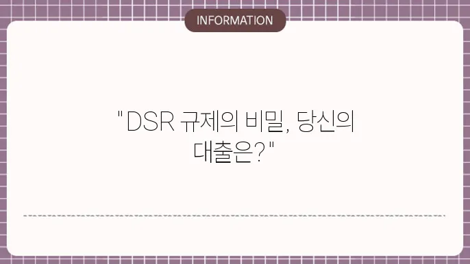 주택담보 생활안정자금 대출 DSR 규제 관련 이미지