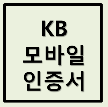  KB모바일인증서 발급방법