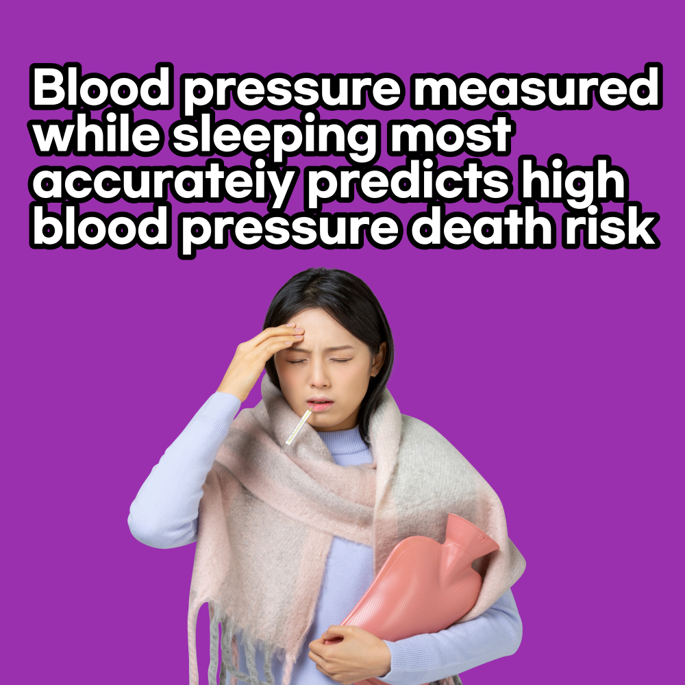  Blood pressure measured while sleeping most accurately predicts high blood pressure death risk