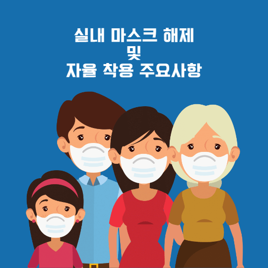  실내 마스크 해제 및 자율 착용 주요사항
