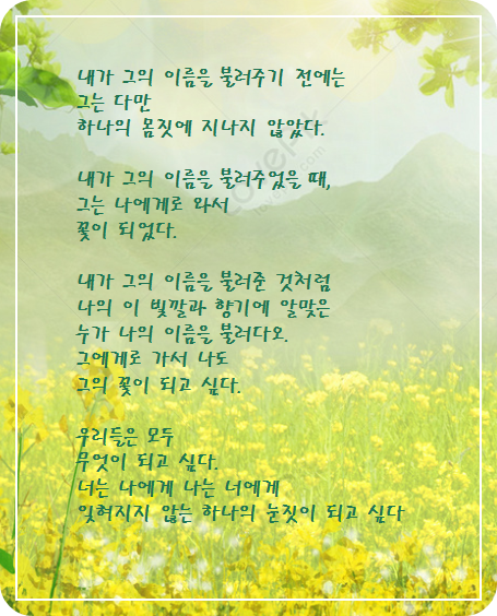 김춘수 꽃