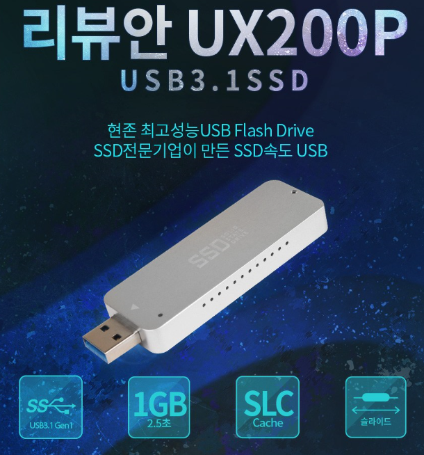  가성비 좋은 휴대용 외장하드 ssd 추천 리뷰안 UX200P