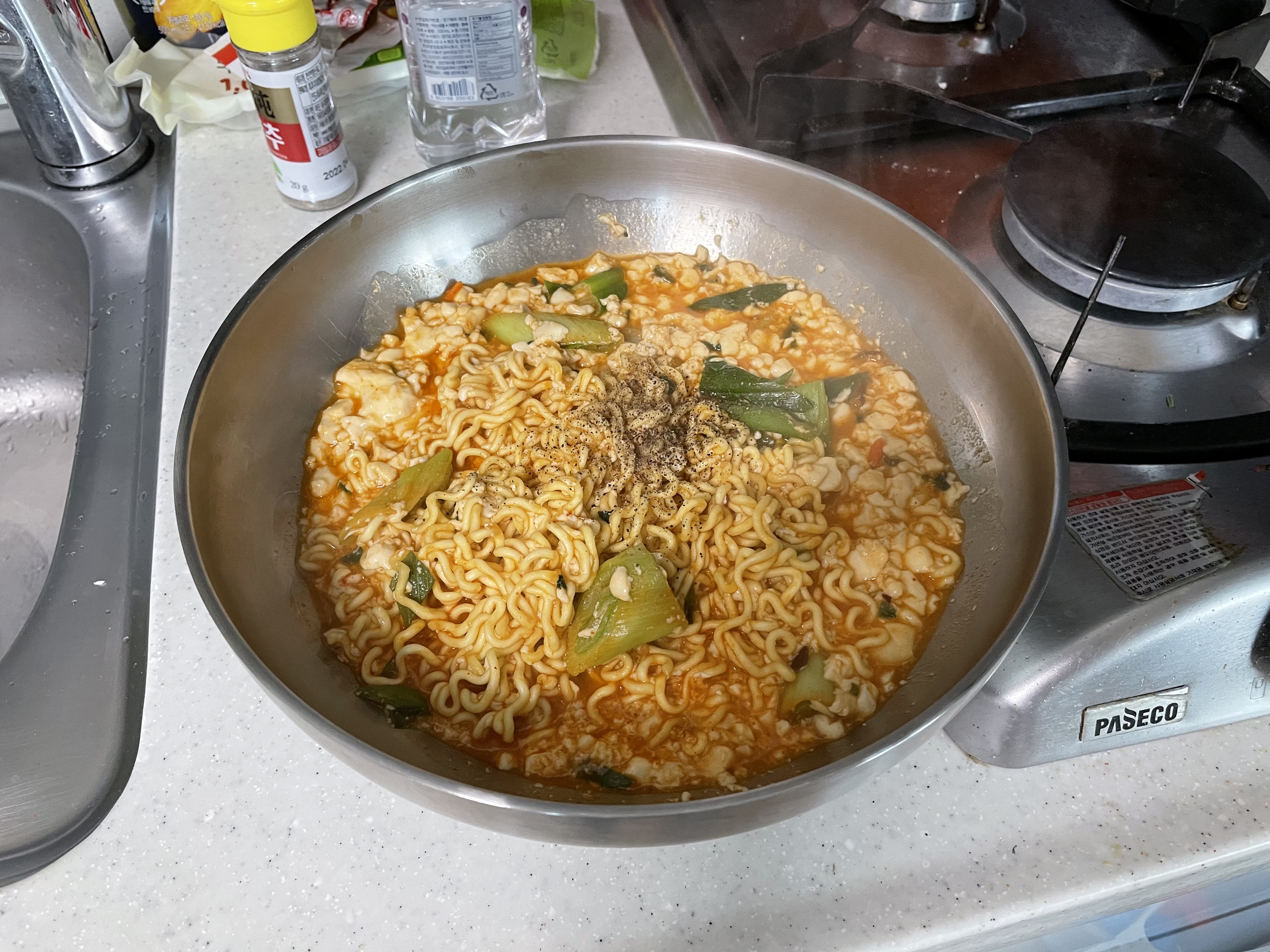  열순라면 만들어 봤네요  열라면 + 순두부