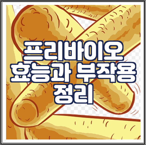  프리바이오틱스 효능과 부작용 정리