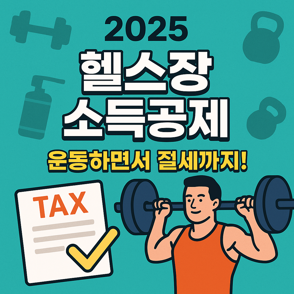 2025 헬스장 소득공제, 운동하면서 절세까지