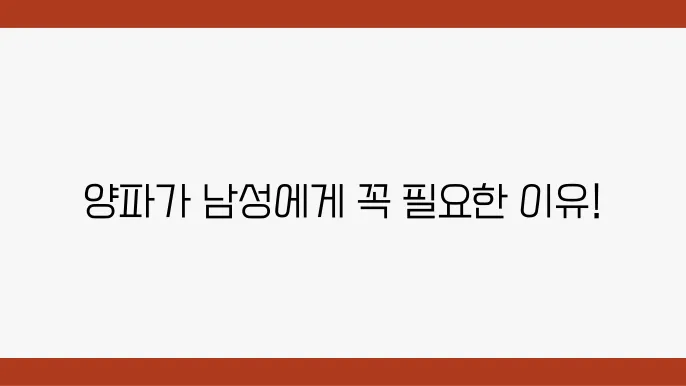 양파가 남자 건강에 좋을 이유