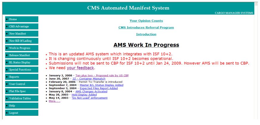  미국 수출 AMS, ISF 10+2, ACI 신고 제도