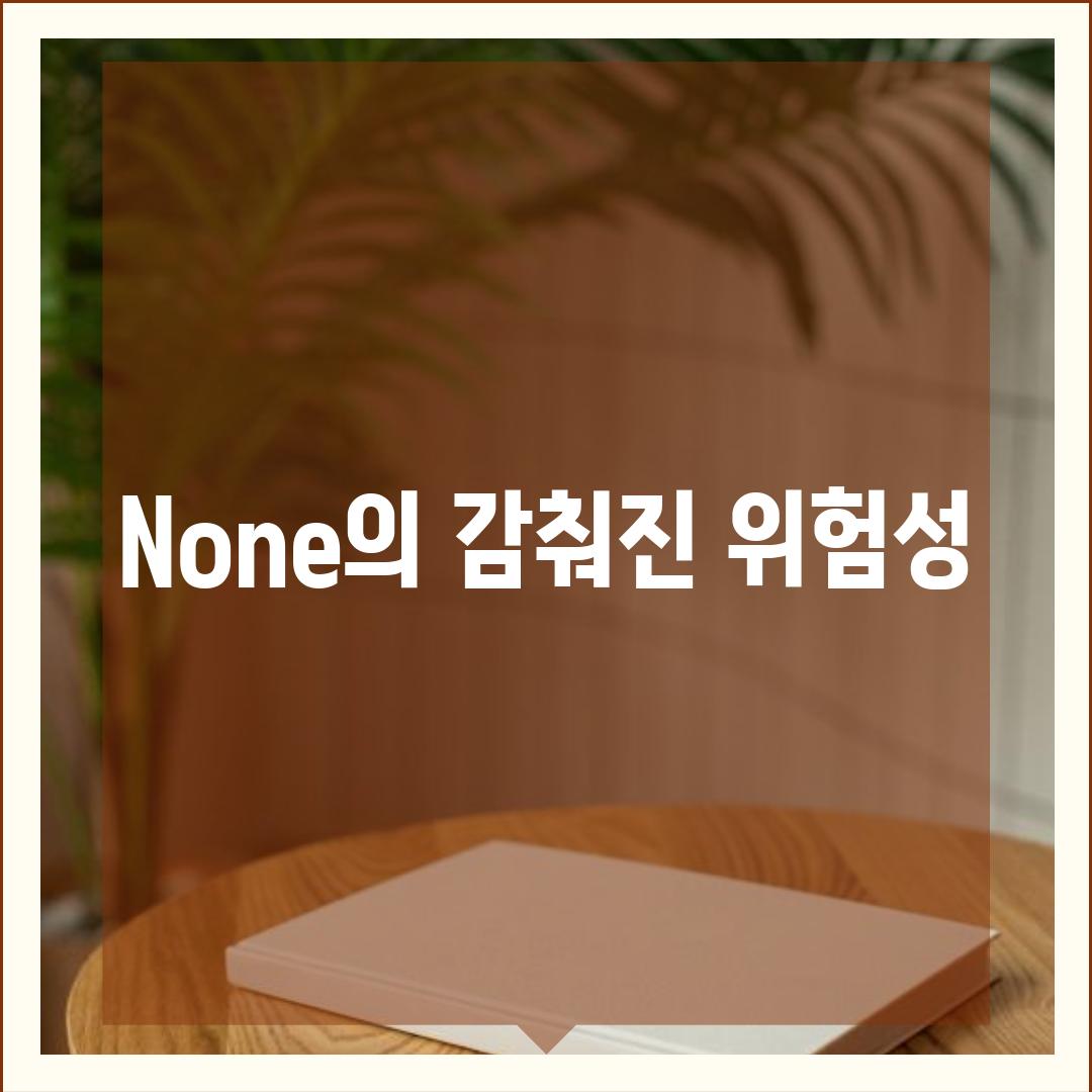 None의 감춰진 위험성